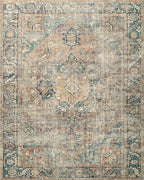Loloi Margot Collection MAT-02 Terracotta/Lagoon 2'-6" x 9'-6" Runner Rug feat. CloudPile, No-Shed Easy Clean Large Patterned Area Rug for Living Room, Bedroom, Dining Area