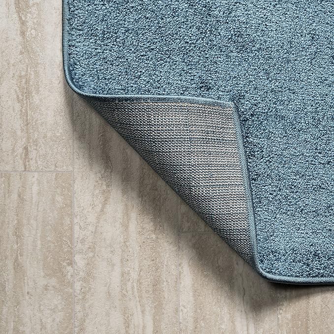 JONATHAN Y Haze Solid Low-Pile Turquoise Runner Rug 2x8, Coastal,Bohemian,Minimalist,Classic, Easy-Cleaning for Living Room,Bedroom,Kitchen,Pet Friendly,Non-Shedding (SEU100H-28)