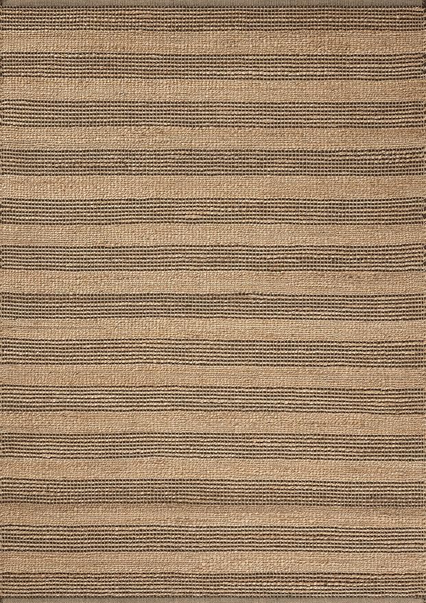 Loloi Chris Loves Julia Judy Collection JUD-06 Natural/Chocolate 8'-6" x 11'-6" Area Rug