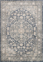 Loloi Teagan Collection TEA-01 Denim/Mist 5'-3" x 7'-6" Area Rug, Large, Soft Neutral Rug, High-Traffic for Living Room, Bedroom, Home Office, Dining Area