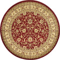 Unique Loom Voyage Collection Traditional Oriental Classic Intricate Design Area Rug (6' 0 x 6' 0 Round, Red/Gold)