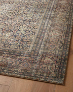 Loloi Amber Lewis Morgan Collection MOG-03 Denim/Multi 9'-6" x 13'-6" 38" Thick Area Rug feat. CloudPile, Neutral, Room Décor, Vintage Inspired, Livingroom, Bedroom, Dining Area