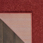 Nourison Home Nourison Essentials Brick Red 2'2" x 16' Area Rug - Easy Clean, Non Shedding, Bed Room, Living Room, Dining Room, Kitchen (16' Runner)