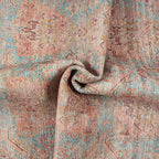 GLN Rugs Traditional Collection - Machine Washable Area Rug, Traditional Washable, Non Slip, Low Pile Chenille Rug, Living Room, Bedroom, Kitchen Rug (4' x 6' Terra/Multicolor 1153)