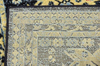 Unique Loom Taftan Collection Border Geometric Tribal Inspired Design Area Rug (2' 7 x 10' 0 Runner, Navy Blue/ Gold)
