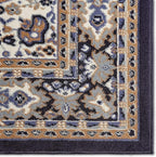 Home Dynamix Premium Sakarya Traditional Medallion Border Area Rug, Navy Blue, 3'7"x5'2" Rectangle