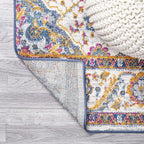 JONATHAN Y Boho Vintage Fuchsia/White Indoor Area Rug, 8x10, Bohemian Flair Medallion, Floral Easy-Cleaning High Traffic for Living Room, Bedroom, Kitchen, Pet-Friendly, Non-Shedding (BMF106C-8)