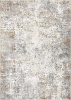 5x7 Area Rug Living Room Rugs - Washable Neutral Modern Abstract Soft Thin Large Rug Indoor Floor No Slip Rug Carpet for Bedroom Under Dining Table Home Office Decor - Brown Grey