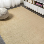 Eyely UES100B-8 Supersoft Haze Solid Low-Pile Indoor Area Rug Casual;Contemporary;Solid;Traditional, Bedroom, Kitchen, Living Room, Easy-Cleaning, Non-Shedding, 8 X 10, Mustard