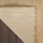 Nourison Home Courtyard Jute 4' x 6' Area Rug - Easy Clean, Non Shedding, Bed Room, Living Room, Dining Room, Kitchen (4' x 6')
