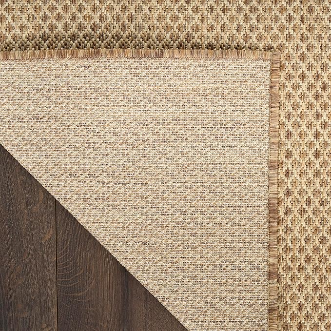 Nourison Home Courtyard Jute 5' x 7' Area Rug - Easy Clean, Non Shedding, Bed Room, Living Room, Dining Room, Kitchen (5' x 7')