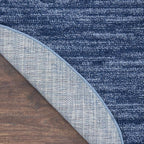 Nourison Home Nourison Essentials Navy Blue 4' x Round Area Rug - Easy Clean, Non Shedding, Bed Room, Living Room, Dining Room, Kitchen (4' x Round)