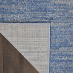 Nourison Home Nourison Essentials Blue Grey 2'2" x 10' Area Rug - Easy Clean, Non Shedding, Bed Room, Living Room, Dining Room, Kitchen (10' Runner)