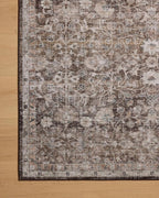 Loloi Amber Lewis Josie Collection JOS-02 Earth/Natural 6'-0" x 6'-0", .13" Pile Height, Low Profile, Machine Washable, Round Area Rug