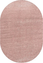 Eyely UES100P-5OV Supersoft Haze Solid Low-Pile Indoor Area Rug, Coastal, Bohemian, Minimalist, Classic, Casual for Bedroom,Kitchen,Living Room,Non Shedding,Easy-Washing, Pink, 5 X 8 Oval