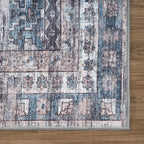Washable Area Rug. Modern Farmhouse. Vintage. Turkish. Bohemian. Distressed. Oriental. Traditional. Rugs for Living Room. Dining. Bedroom. Office. Entryway. Foyer. (859NC, 9' x 12')