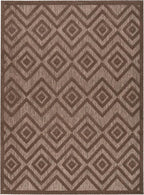 Nourison Home Versatile Brown 4' x 6' Area Rug - Easy Clean, Non Shedding, Bed Room, Living Room, Dining Room, Kitchen (4' x 6')