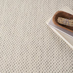 Nourison Home Courtyard Ivory Silver 5' x Square Area Rug - Easy Clean, Non Shedding, Bed Room, Living Room, Dining Room, Kitchen (5' x Square)