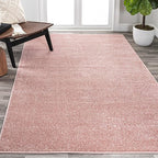 Eyely UES100P-3 Supersoft Haze Solid Low-Pile Indoor Area Rug Casual;Contemporary;Solid;Traditional, Bedroom, Kitchen, Living Room, Easy-Cleaning, Non-Shedding, 3 X 5, Pink