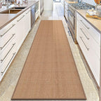 Rubber Runner Rug for Hallways Non Slip, Low Pile Long Laundry Room Mat Hall Jute Rug Runner Carpet Non Skid