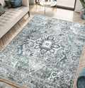 Keen Home Design 5x7 Rug - Machine Washable Area Rug with Non-Slip Backing, Ideal for Living Room, Dining Room, Bedroom - Vintage, Easy Clean, Durable, Low Pile - (5' x 7')
