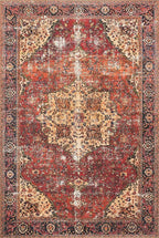 Loloi Loren Collection LQ-07 Red/Navy 2'-3" x 3'-9" Accent Rug