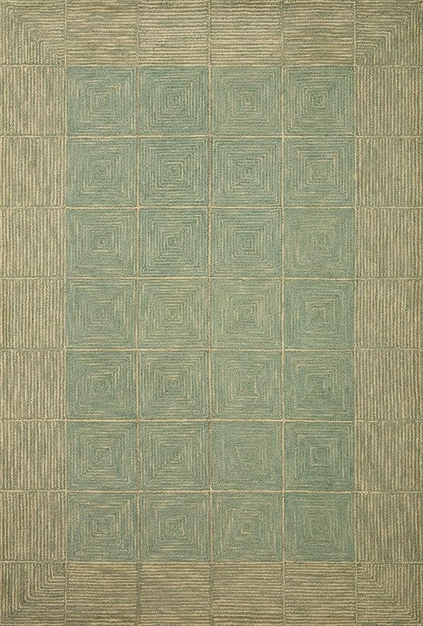Loloi Chris Loves Julia Francis Collection FRA-02 Green/Natural 3'-6" x 5'-6" Accent Rug