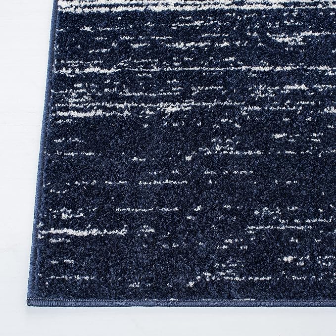 SAFAVIEH Area Rug 6x9 - Adirondack Collection - Navy & Ivory, Modern Ombre Design, Non Shedding & Easy to Clean, Ideal for Living Room, Bedroom, Office, Dining Space (ADR113N)
