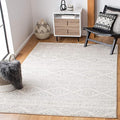 SAFAVIEH Tulum Collection Area Rug - 6'7" Square, Ivory & Light Grey, Moroccan Boho Tribal Design, Non-Shedding & Easy to Clean, Ideal for Living Room, Bedroom, Dining Space (TUL272G)