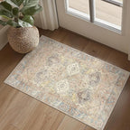 Bavni Clearance 2x3 Rugs for Entryway Indoor, Machine Washable Area Rug Non Slip, Vintage Distressed Throw Rugs, Ultra-Thin Small Entry Carpet, Low Pile Door Mat for Entrance, Bedroom, Bathroom, Wood