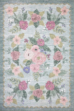 Loloi Rifle Paper Co. Rosa Collection RSA-02 Sky 2'-6" x 7'-6" Runner Rug