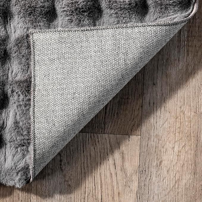 nuLOOM 2' x 8' Cozy Plush SuperiorWash Area Rug, Machine Washable, Non-Slip, Soft Fluffy Shag Carpet for Living Room Bedroom Kids Room Nursery Home Decor, Jeni Grey