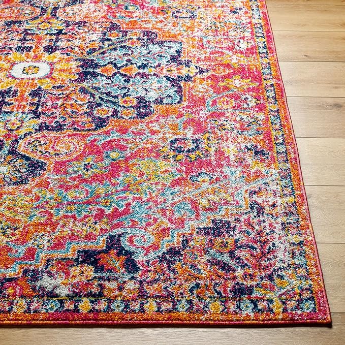 Livabliss Odelia Vintage Bohemian Area Rug,9' x 12'6",Pink/Orange