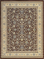 Unique Loom Sialk Hill Collection Area Rug - Washington (9' 10" x 13' 1" Rectangle Brown/Black)