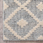 Well Woven Custom Size Hallway Stair Runner - Choose Your Length - Ainsley Grey Diamond Trellis Geometric Tribal - 31 Inches Wide x 80 Feet Long Runner (31" x 80' Runner) Rug