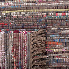 SAFAVIEH Rag Rug Collection X-Large Area Rug - 11' x 15', Rust & Multi, Handmade Boho Stripe Cotton, Ideal for High Traffic Areas in Living Room, Bedroom (RAR121E)