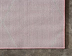 Unique Loom Trellis Frieze Collection Area Rug - Geometric (5' 1" x 8', Light Pink/ Ivory)