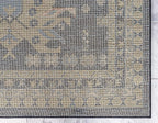 Unique Loom Taftan Collection Border Geometric Tribal Inspired Design Area Rug (7' 0 x 10' 0 Rectangular, Navy Blue/ Gold)