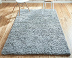 Unique Loom Solid Shag Collection Area Rug (4' 1" x 6' 1" Rectangle, Cloud Gray)