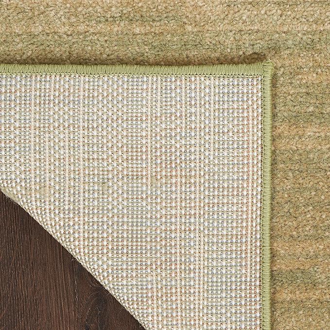 Nourison Home Nourison Essentials Green Gold 2'2" x 7'6" Area Rug - Easy Clean, Non Shedding, Bed Room, Living Room, Dining Room, Kitchen (8' Runner)