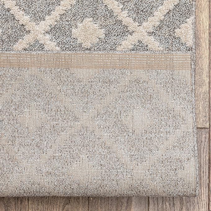 Well Woven Custom Size Hallway Stair Runner - Choose Your Length - Ainsley Ivory Diamond Trellis Geometric Tribal - 27 Inches Wide x 35 Feet Long Runner (27" x 35' Runner) Rug