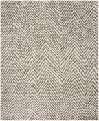 SAFAVIEH Area Rug 8x10 - Hudson Shag Collection - Large - Ivory & Grey, Chevron Pattern, Non-Shedding & Easy Cleaning, Ultra Plush Thick Pile, Ideal for Living Room, Bedroom, Dining Space (SGH375A)