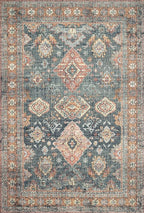 Loloi Skye Collection SKY-10 Sea/Rust 8'-0" x 8'-0" Round Area Rug