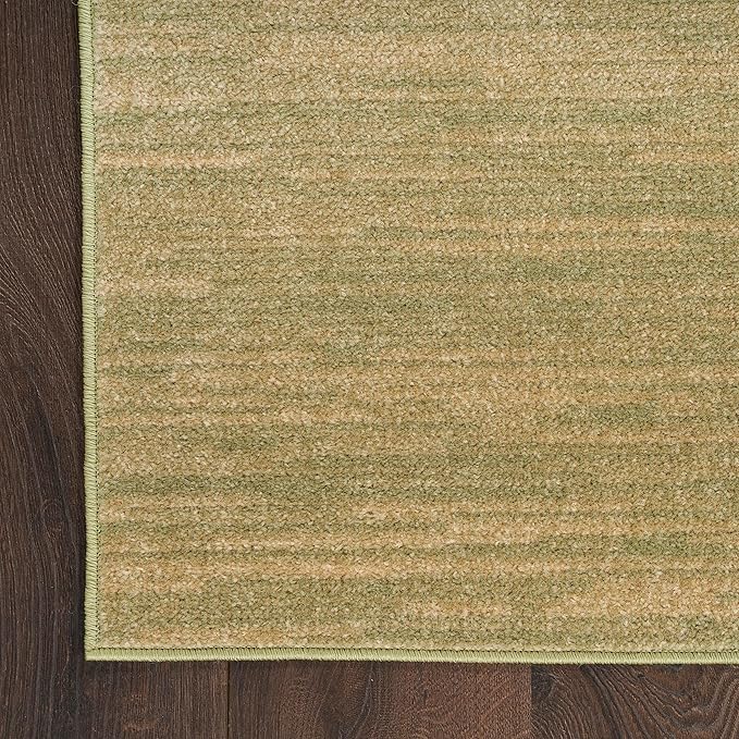 Nourison Home Nourison Essentials Green Gold 7' x Square Area Rug - Easy Clean, Non Shedding, Bed Room, Living Room, Dining Room, Kitchen (7' x Square)