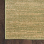 Nourison Home Nourison Essentials Green Gold 2'2" x 10' Area Rug - Easy Clean, Non Shedding, Bed Room, Living Room, Dining Room, Kitchen (10' Runner)