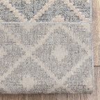 Well Woven Custom Size Hallway Stair Runner - Choose Your Length - Ainsley Grey Diamond Trellis Geometric Tribal - 31 Inches Wide x 70 Feet Long Runner (31" x 70' Runner) Rug